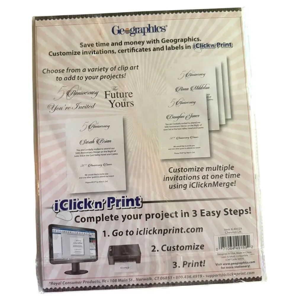 Geographics GeoPaper Shimmer Letterhead Laser Inkjet Copier Paper